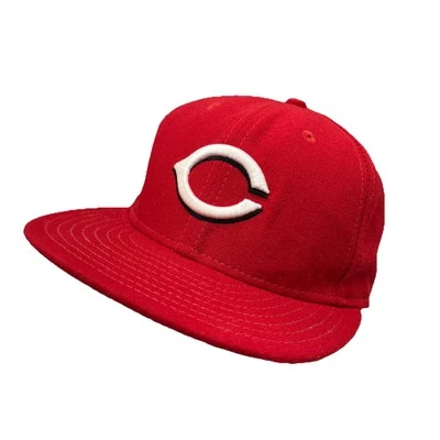 Cincinnati Reds Red Hat Cap w/ USA Flag Fitted 7 1/4 New Era Authentic 59fifty - Image 1 of 4