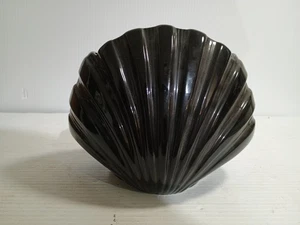  Rosenthal Netter Black Shell Nautical  Beach Sea Design Oval Vase Planter MCM - Picture 1 of 6
