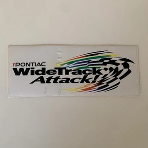 Vintage Pontiac Wide Track Attack Grand Prix NASCAR Race Team Sticker Decal NOS - Picture 1 of 5