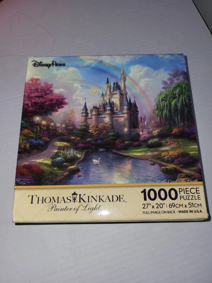 Disney Parks Thomas Kinkade a Day at The Cinderella Castle 1000 Puzzle
