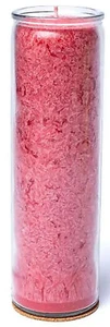 Kerze im großen Glas - rot - ohne Duft - rote Glaskerze - Höhe ca. 20,5 cm - Bild 1 von 1