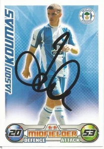 JASON KOUMAS SIGNED WIGAN 2008/2009 MATCH ATTAX TRADING CARD+COA - Picture 1 of 1