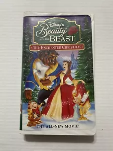 Disney Beauty And The Beast The Enchanted Christmas VHS Movie - Imagen 1 de 6