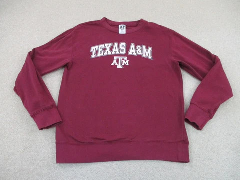 Texas A&M Aggies Sweater Adult Medium Red White Football Sweatshirt Mens A35* Cover