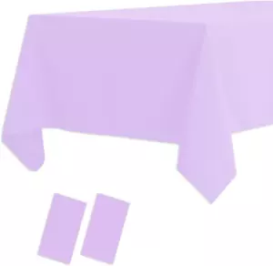 2 Pack Plastic Tablecloths Disposable Plastic Table Covers Table Cloths BBQ Picn - Picture 1 of 1