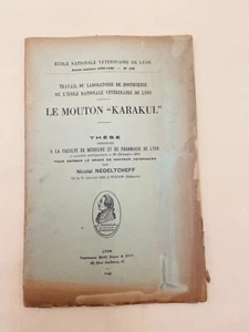 Le mouton karakul - Thèse vétérinaire - Nicolaï Nedeltcheff - 1929 - Imagen 1 de 4