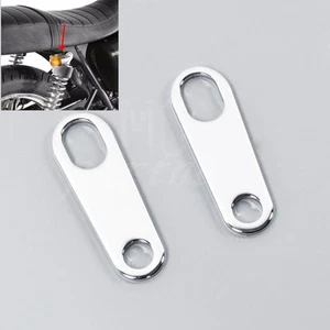 Silver Rear Turn Signal Relocater Holder Shock Bracket Old School Cafe Racer - Bild 1 von 8