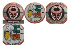 1995-96 BIRMINGHAM BULLS ECHL HALLOWEEN HOCKEY PUCK LINDSAY MFG. MADE IN 🇨🇦