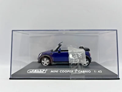 Welly 1/87 Roadster Diecast model Mini cooper S Cabrio bl toys for kids - Image 1 of 4