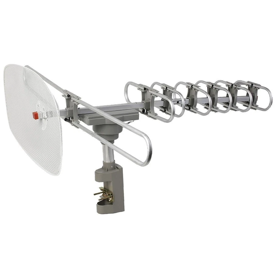 LAVA HD2805 HDTV DIGITAL ROTOR AMPLIFIED OUTDOOR TV ANTENNA HD UHF VHF FM CABLE