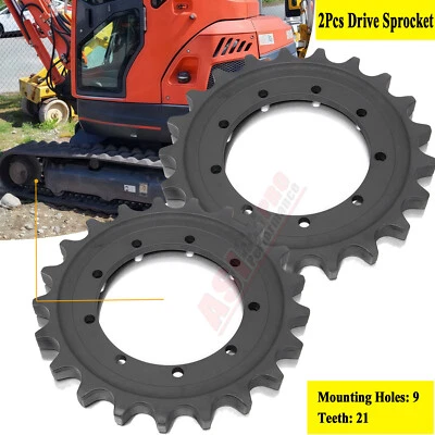 Escavadeira Kubota KX91-3 KX71-3 2 peças engrenagem dentada EUA - Imagem 1 de 4