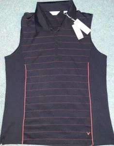 Callaway ärmelloses Damen-Polo-Golf-Tankoberteil mit Kragen Größe XL Gr. schwarz & rot - Bild 1 von 4