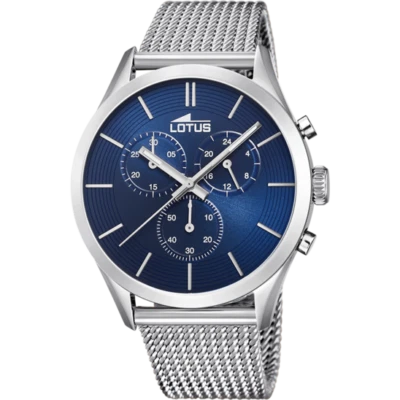 Lotus Orologio Cronografo Uomo Chrono Acciaio Maglia Milano Ref- 18117/4 - Immagine 1 di 2