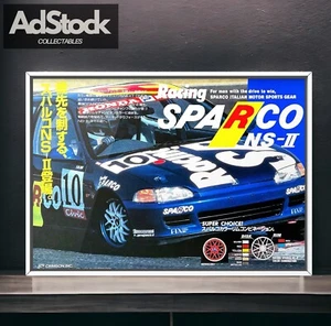 90's Authentic Official Vintage Sparco NS-Ⅱ Civic EG Mk5 Ad Poster, Wheel EG6 - Picture 1 of 3