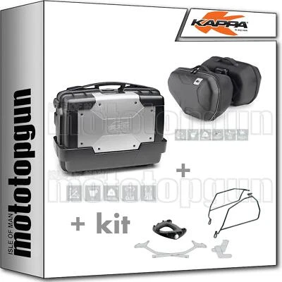 KAPPA VALIGIA KGR33 + BORSE LATERALI RA314 MONOKEY KAWASAKI NINJA 300 2014 14 Foto 1 de 2