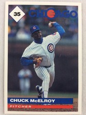 1991 Chicago Cubs Marathon Oil Baseball Card #35-Chuck McElroy