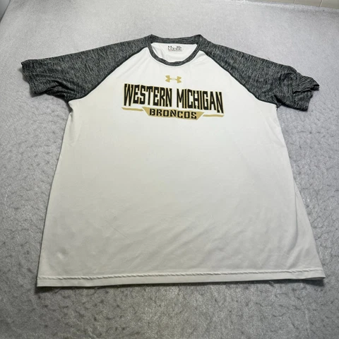 Western Michigan Broncos Under Armour Activewear Top Mens XL HeatGear Loose Fit Cover
