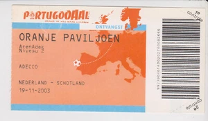 Sammler Used Ticket / Entrada Holland v Scotland 19-11-2003 EURO 2004 Q. Invi. - Imagen 1 de 2