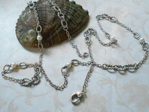 Collar Judith Ripka Perla Plata de Ley 36" B151-1B - Imagen 1 de 23