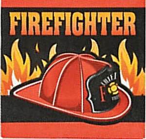 FIREFIGHTER PARTY Fireman Disposable Beverage Napkins Serviettes Pack of 16 - Picture 1 of 3