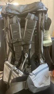 Osprey Packs Aether Pro Small/Medium 75L 4.87lb Men’s Hiking Backpack Silver(M8) - Picture 1 of 2