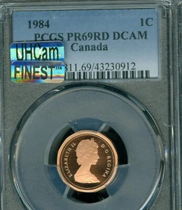 1984 CANADA CENT PCGS PR69 UHCam MAC ULTRA HEAVY CAM FINEST GRADE SPOTLESS * - Picture 1 of 4