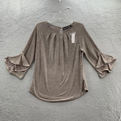 Новый с Ярлыками 7th Avenue Design Studio New York & Co серый отлива 3/4 рукав блузка верхний M - Изображение 1 из 4