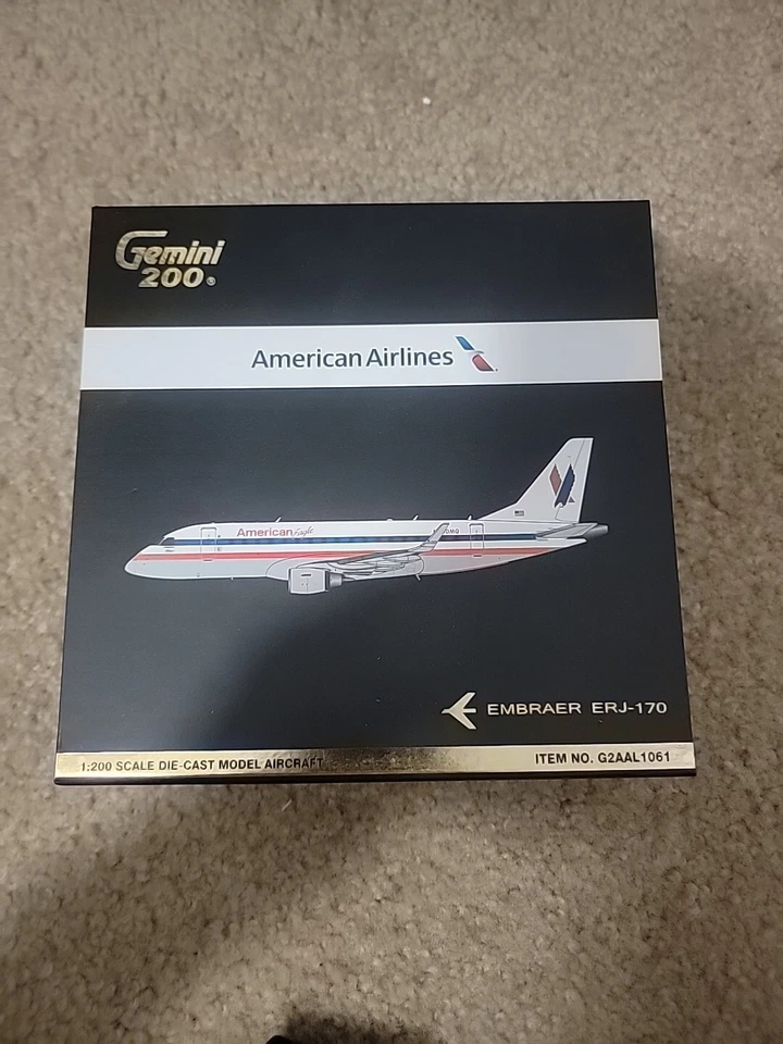 American Eagle Embraer 170 Retro C/S Gemini Jets G2AAL1061 Escala 1:200 EN STOCK Foto 1 de 4