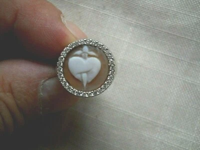  ANELLO in CAMMEO SARDONICO  (  la spada nel cuore ) SU  ARGENTO .925 con pietre - Immagine 1 di 4