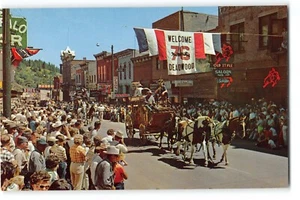 Postkarte Days of 76 Parade Deadwood South Dakota Postkutsche Sioux Indianer - Bild 1 von 2