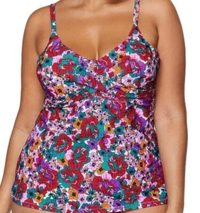 Raisins Curve Plus Size Tankini Top Size 16W New With Tags L841040 - Picture 1 of 8