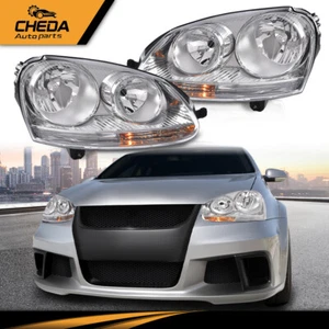 Headlights Assembly Left & Right Fit For 2005-2010 Volkswagen Jetta Sedan Wagon - Picture 1 of 13