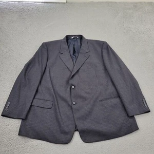 Versini Blazer Mens 52R Performance Gray Check Pockets Suit Jacket Sport Coat - Picture 1 of 13