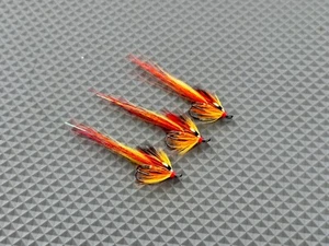 Mosche del salmone - 3x cascata calda rossa - Foto 1 di 1
