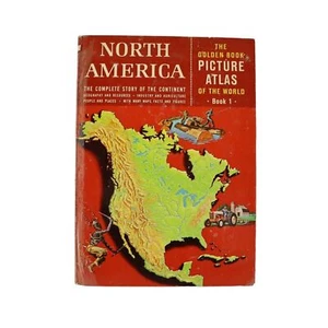 Das goldene Buch Bildatlas der Welt Buch 1 Nordamerika HC Vintage 1960 - Bild 1 von 12