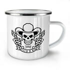 Western Cowboy NEW Enamel Tea Mug 10 oz | Wellcoda