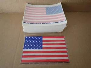 100 each American Flag Decal Sticker Static Cling Truck Car Window 6" x 3-11/16" - Bild 1 von 3