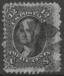 Estados Unidos #90 12c. Parrilla Fine E usada edición Washington - Imagen 1 de 2