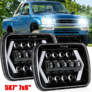 7x6" LED Headlights Hardbody Hi/Lo Sealed Beam For 1995- 1996 1997 Nissan Pickup - Picture 1 of 12