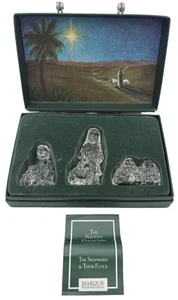 Marquis By Waterford Crystal The Nativity Shepherds And Their Flock in Box EUC - Picture 1 of 17
