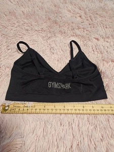 Sujetador deportivo cruzado con soporte ligero para mujer Gymshark negro talla falta (se ve XS/S - Imagen 1 de 5