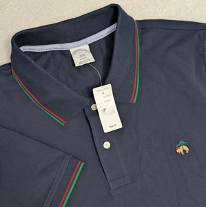 NUEVA Camisa Polo Brooks Brothers Para Hombres 2XL Calce Ajustado Azul Marino Logo de Vacaciones $98.50 - Imagen 1 de 9