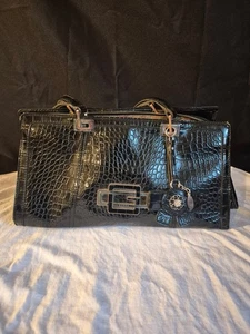 Guess Hand Bag Purse Womens Faux Skin Shoulder Bag Black,  Elegant And Quality  - Picture 1 of 8