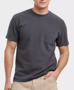 Goodfellow & Co T-Shirt Uomo Manica Corta Pesante - NERA Taglia M - Foto 1 di 1