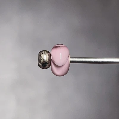 Authentic trollbeads ooak unique glass bead mauve Armadillo Critter - Image 1 of 4