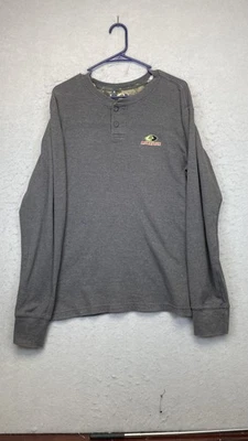 Camisa Mossy Oak Para Hombres Grande Gris Térmica Tejido Waffle Henley Manga Larga Exterior Foto 1 de 4