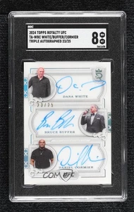 2024 Royalty UFC Triple Auto 23/25 Daniel Cormier Dana White Bruce Buffer SGC 8 - Picture 1 of 3