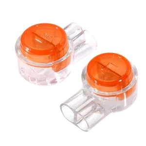 200 Pack UY Wire Connector Waterproof Clear Button Telephone Wire Connectors ... - Picture 1 of 7