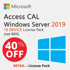 Microsoft Windows Server 2019 - 10 Device Client Access Licenses (CAL) BRAND NEW - Picture 1 of 12