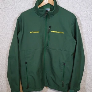 Columbia Oregon Ducks Softshell Jacket Water Resistant Green Size Large  - Picture 1 of 19